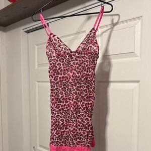 Pink Leopard Print Victorias Secret Slip